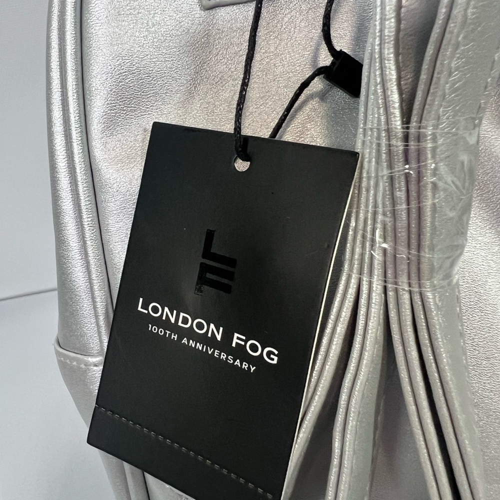 New London Fog Backpack Alice Smooth Silver 100th Anniversary MSRP $88 NWT RARE - Picture 6 of 15